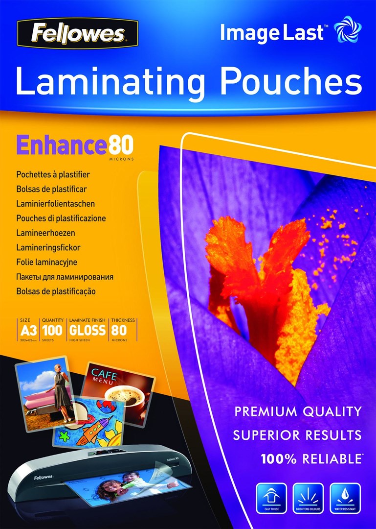 Folija za laminiranje FELLOWES ImageLast A3 (80 mikrona, 100 komada)-0