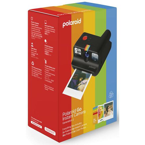 Fotoaparat POLAROID Originals GO2 Black Everything Box-1
