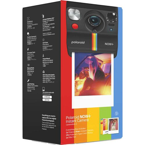 Instant fotoaparat POLAROID Originals Now+2 Black Everything Box-2
