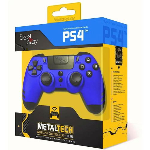 Gamepad STEELPLAY Metaltech, za PS4, bežični plavi-0