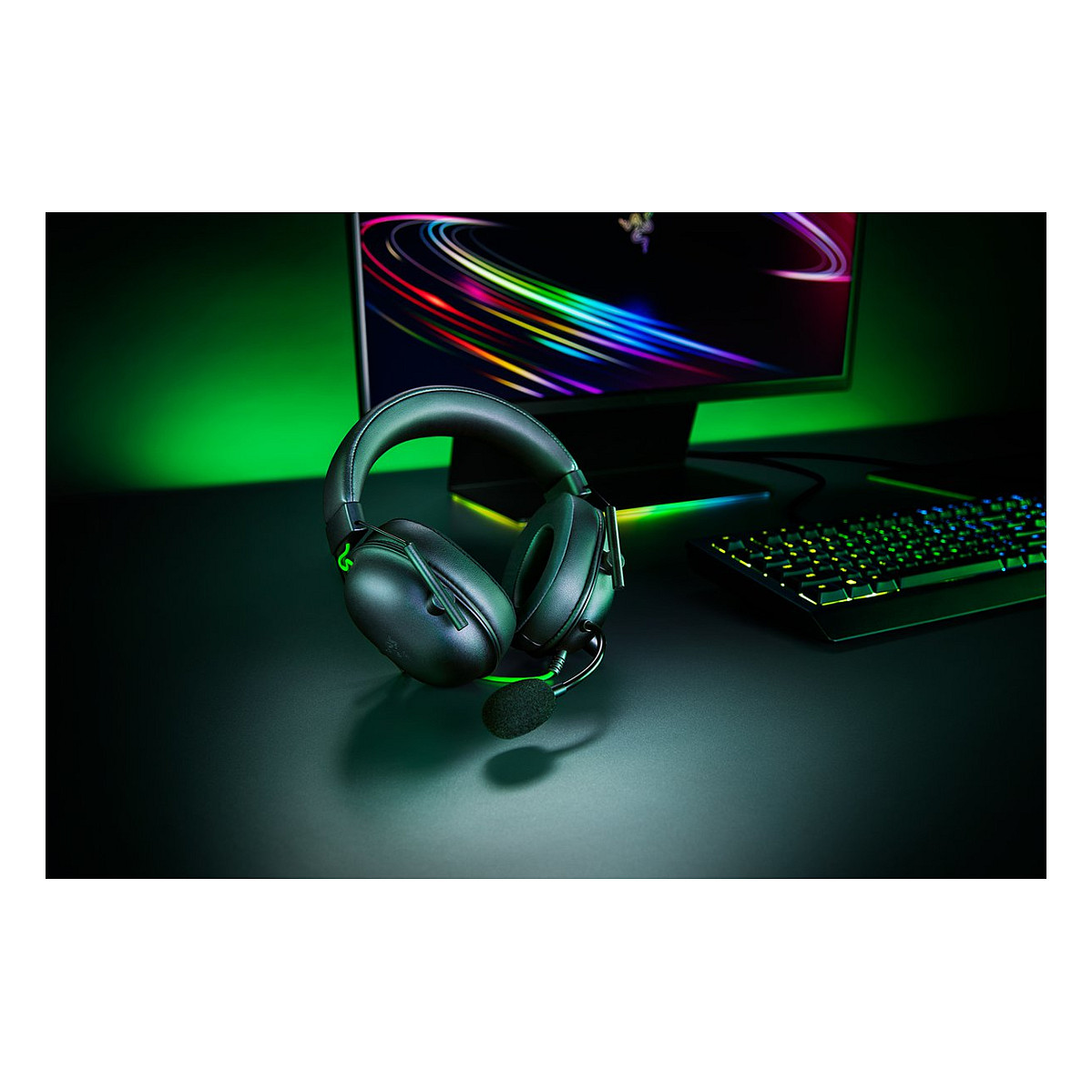 Gaming slušalice RAZER BlackShark V2 X žične crno-zelene, RZ04-03240100-R3M1-10