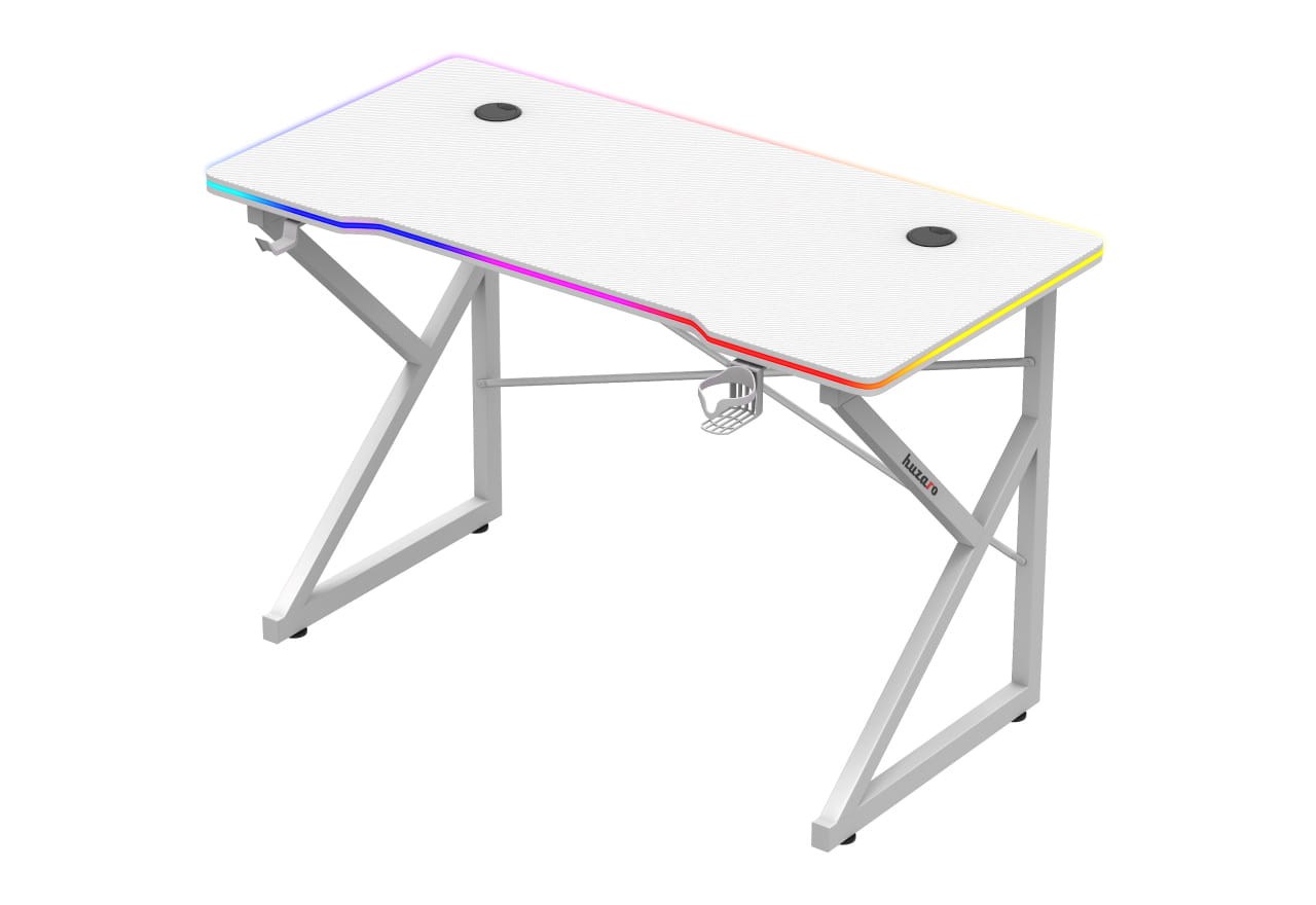 Gaming stol HUZARO Hero 1.7 RGB (bijeli)-0