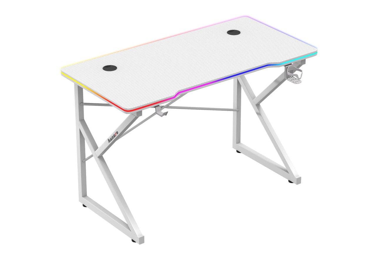 Gaming stol HUZARO Hero 1.7 RGB (bijeli)-3
