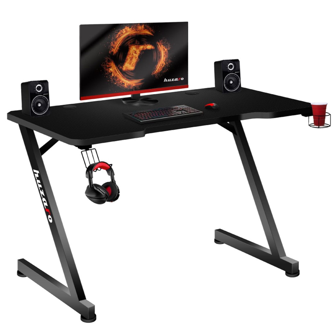 Gaming stol HUZARO Hero 2.5 (120×60 cm, Carbon Flex, nosači za slušalice i piće)
