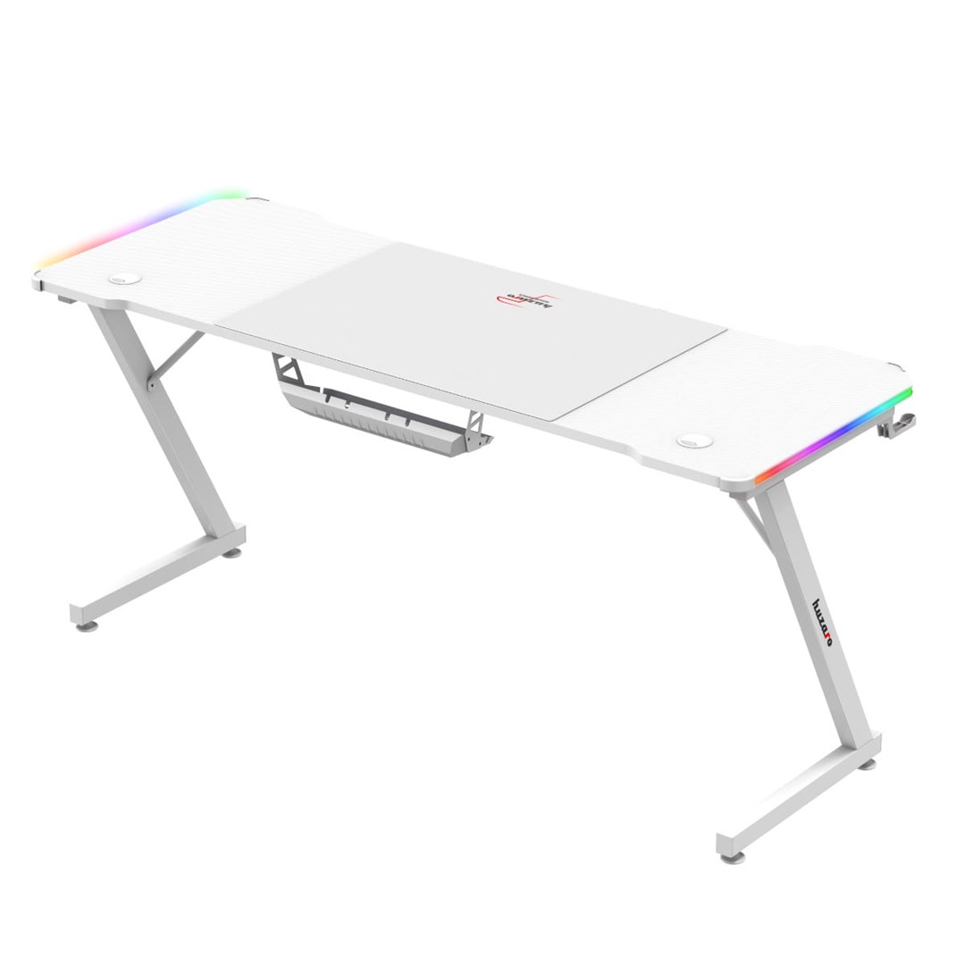 Gaming stol HUZARO Hero 4.8 (Bijela, RGB osvjetljenje)-1