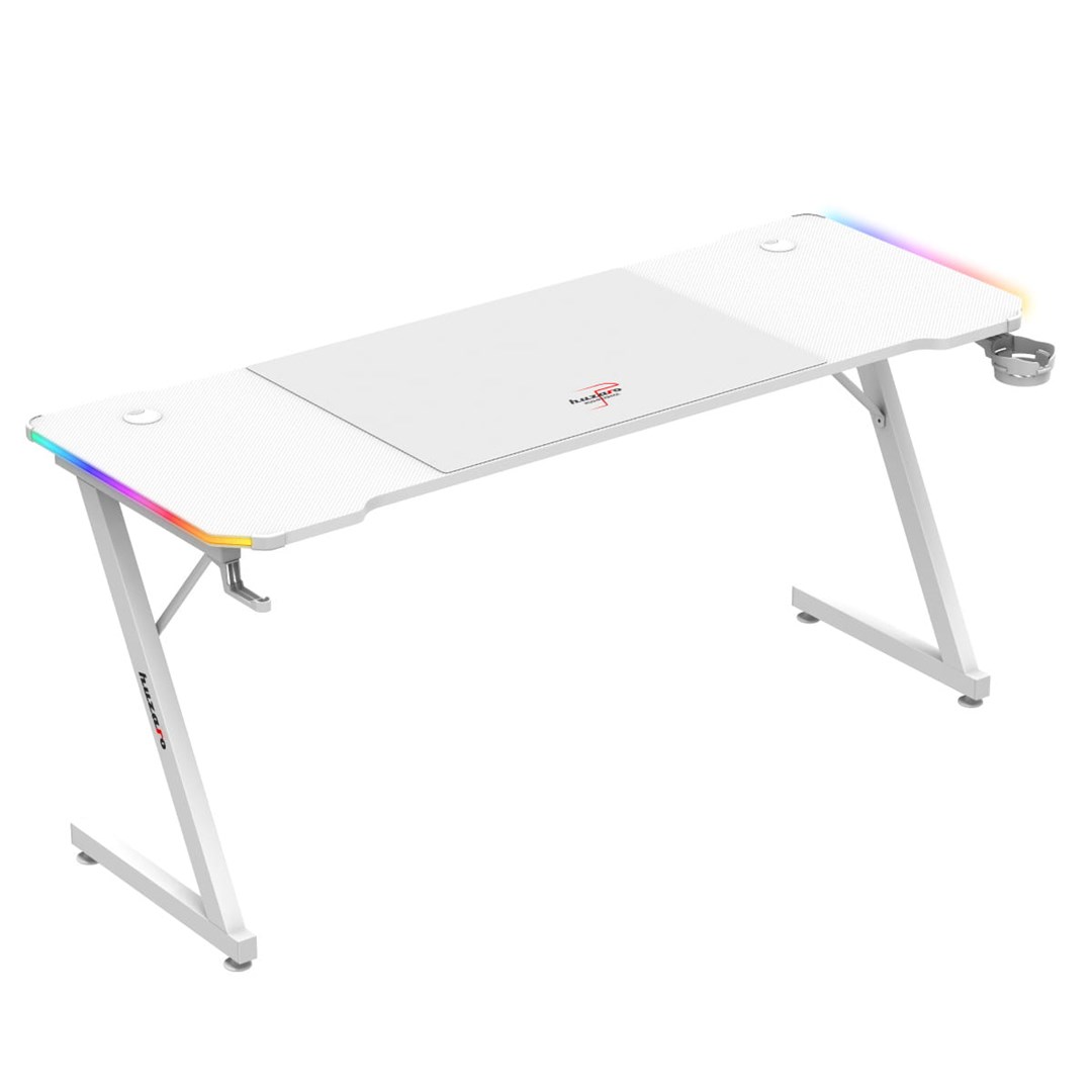 Gaming stol HUZARO Hero 4.8 (Bijela, RGB osvjetljenje)-3
