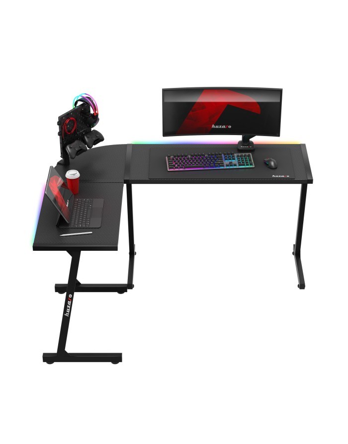 Gaming stol HUZARO Hero 6.0 (crna, RGB osvjetljenje)-13