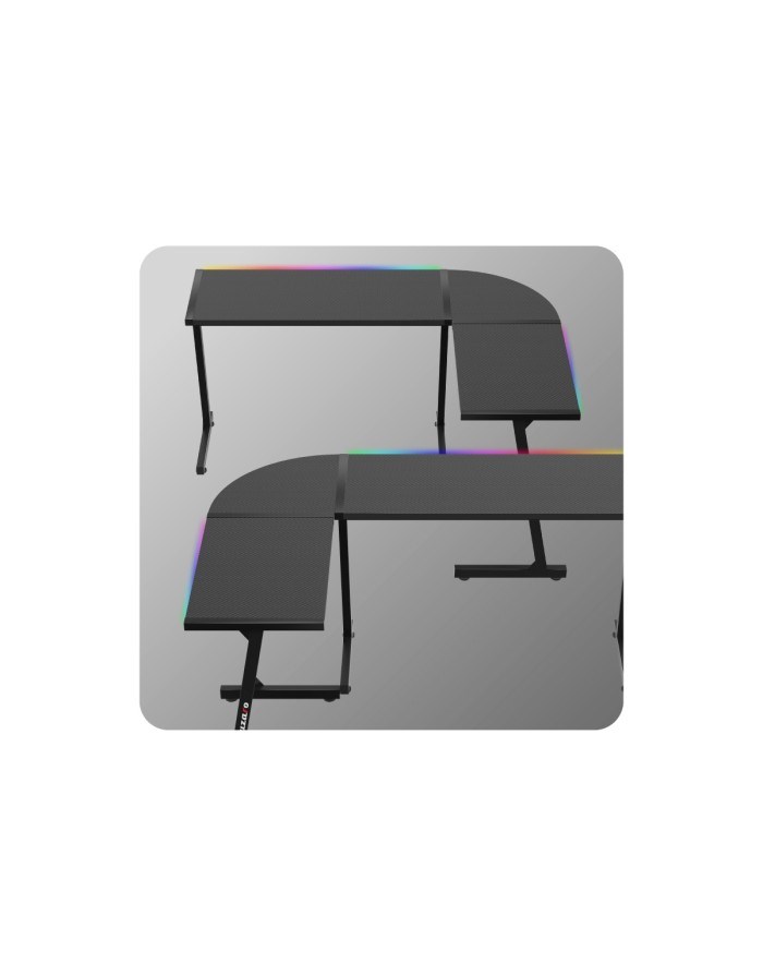 Gaming stol HUZARO Hero 6.0 (crna, RGB osvjetljenje)-10
