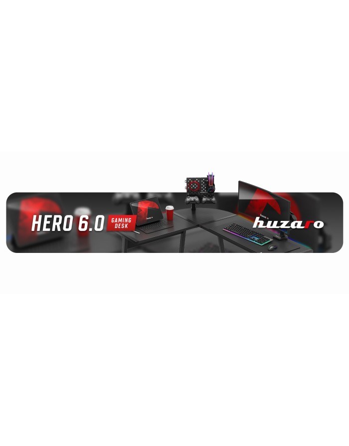 Gaming stol HUZARO Hero 6.0 (crna, RGB osvjetljenje)-17