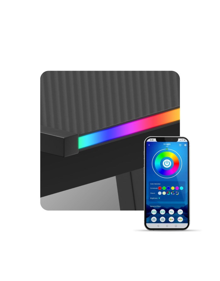 Gaming stol HUZARO Hero 6.0 (crna, RGB osvjetljenje)-11