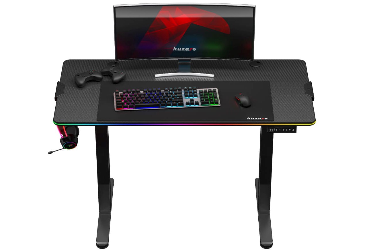 Gaming stol HUZARO Hero 8.2 RGB (RGB osvjetljenje, podesiva visina)-4