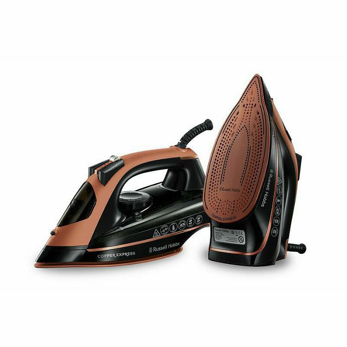 Parno glačalo RUSSELL HOBBS Copper Express 23975-56 (2600 W, 40 g/min, 315 ml, crno-bakreno)