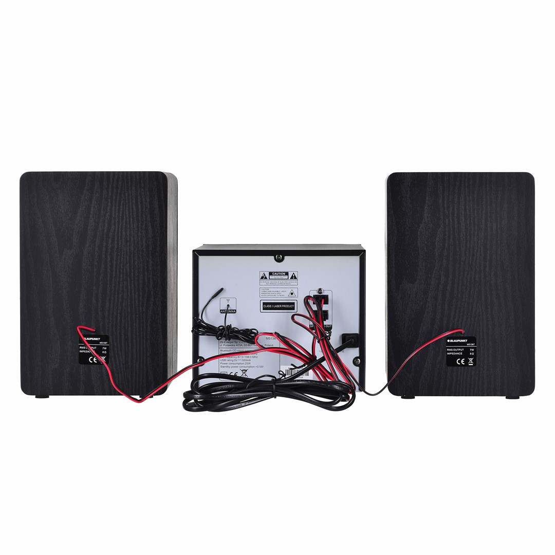 Glazbena mini linija BLAUPUNKT MS13BT (Bluetooth, CD/MP3, USB, FM, 5Wx2, Black)-2