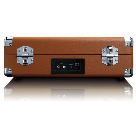 Gramofon LENCO Classic phono TT-10BN, RCA izlaz, 3.5mm, AUX in, zvučnici, Suitcase, smeđi-4