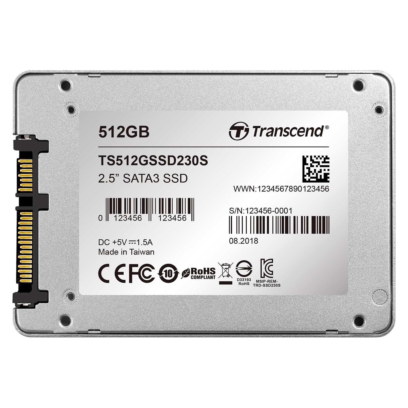 Hard disk SSD TRANSCEND 512GB SATA SSD230S 3D Nand-5