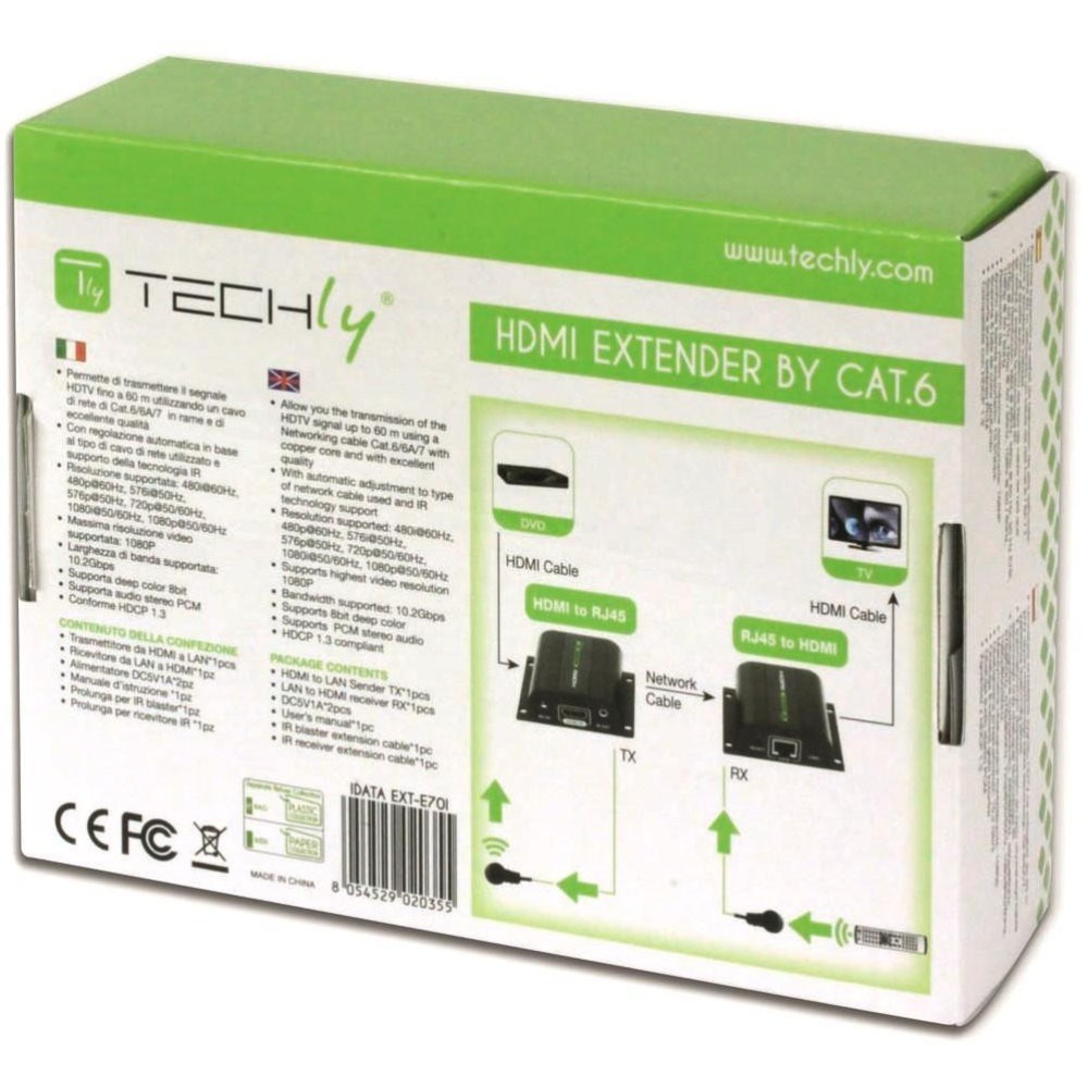 HDMI extender TECHLY IDATA EXT-E70I (FHD, preko Cat.5E/6/6A/7 kabela, max 60m)-7