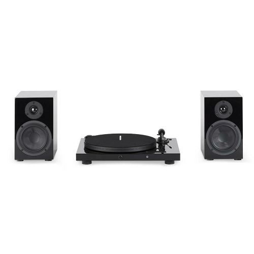 Hi-fi set PRO-JECT Juke Box E gramofon, Speaker Box 5 zvučnik, piano black-1