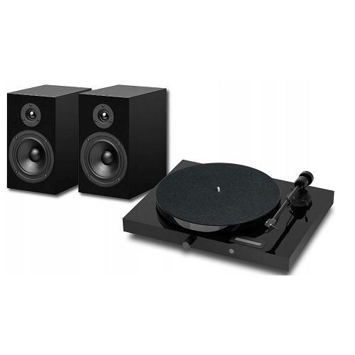 Hi-fi set PRO-JECT Juke Box E gramofon, Speaker Box 5 zvučnik, piano black