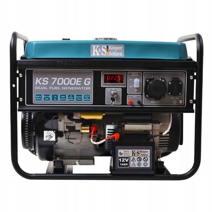 Hibridni generator KÖNNER & SÖHNEN KS 7000E G (benzin/plin, 5.0kW, 230V, električno pokretanje)-0