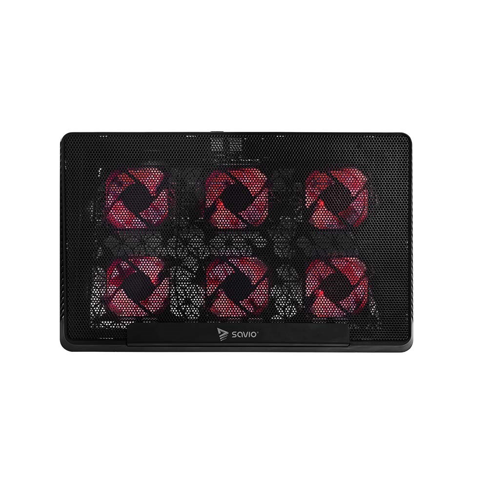 Laptop cooling pad, 6 backlit fans, 2000 RPM, SAVIO COS-01-6