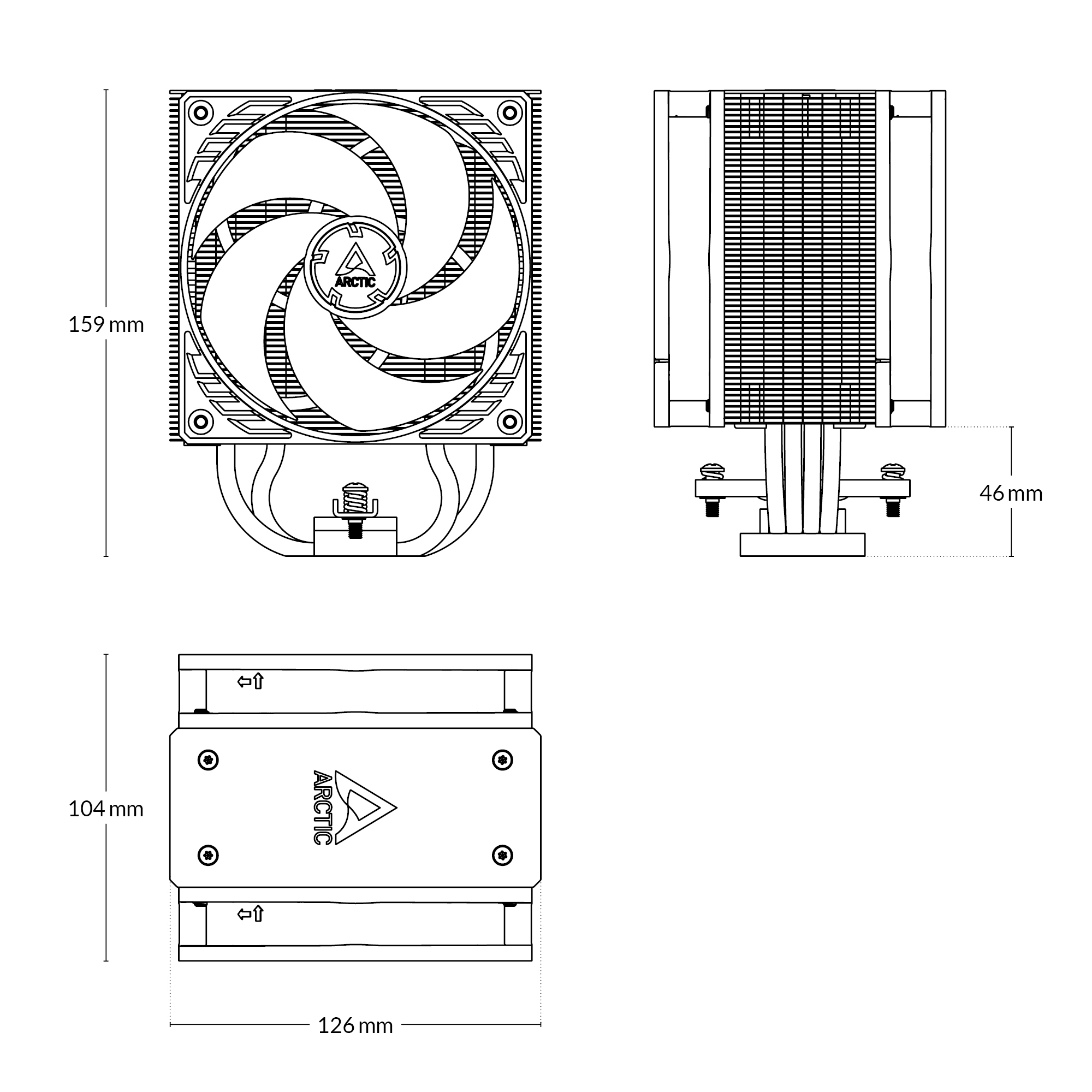 Hladnjak za procesor ARCTIC Freezer 36 A-RGB Bijeli (za INTEL/AMD stolna računala)-1