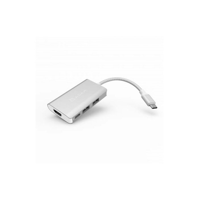Hub ADAM CASA A01m, USB-C/HDMI sivi-0