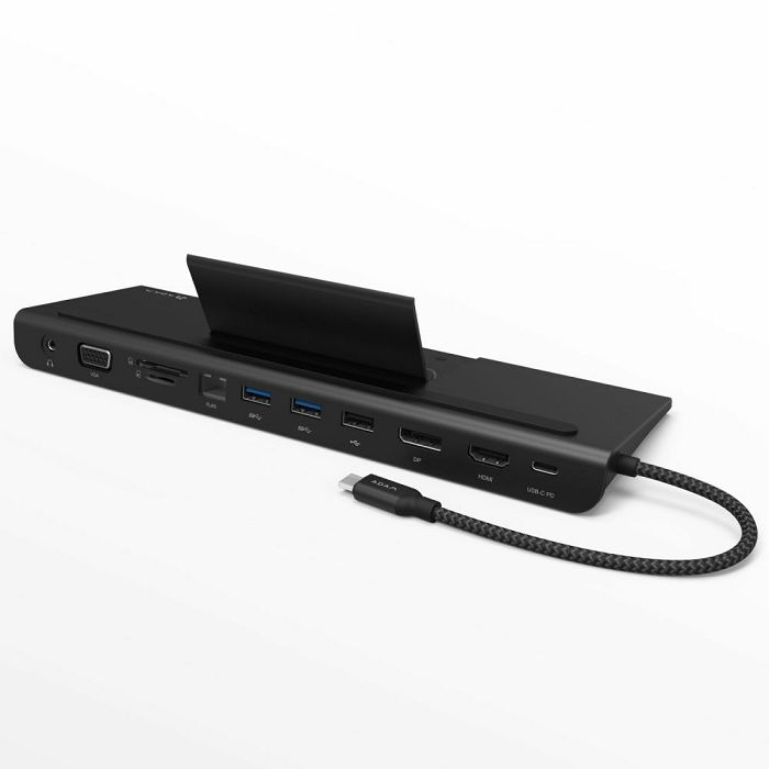 Hub ADAM CASA PRO, TYPE-C 11-in1 Multi-Function crni-0