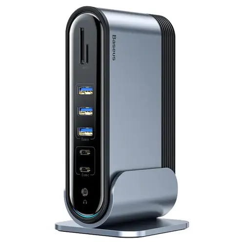 USB Hub BASEUS CAHUB-DG0G, USB-C/17u1, Dark Grey-0