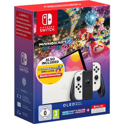 Igraća konzola NINTENDO SWITCH OLED + igra MarioKart 8 Deluxe + 12 mjeseci NSO Booster Pack