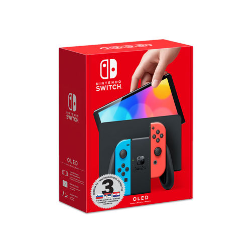 Igraća konzola NINTENDO SWITCH OLED plavi / crveni Joy-Con
