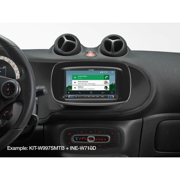 Instalacijski kit ALPINE INE-W997D 7" za Smart Fortwo / FourFour 453 crni-1