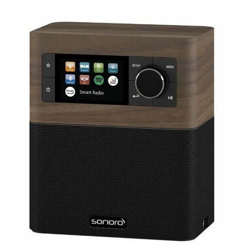 Internet radio SONORO Stream walnut decor & black-0