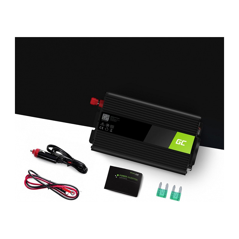 Inverter za auto GREEN CELL INV05DE (300 W, crna)-1