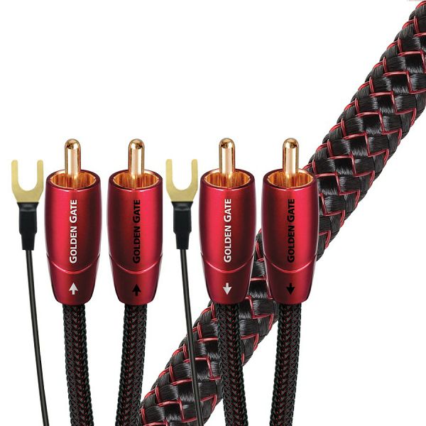 Kabel AUDIOQUEST Golden Gate za gramofon, RCA - RCA, 1.5m-0