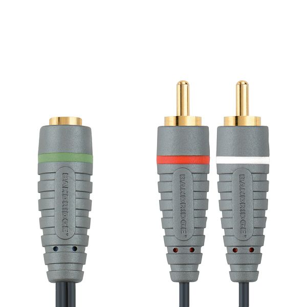 Kabel BANDRIDGE BAL3501 3.5MM Ž - 2 X RCA, audio kabel, 1.0M-0