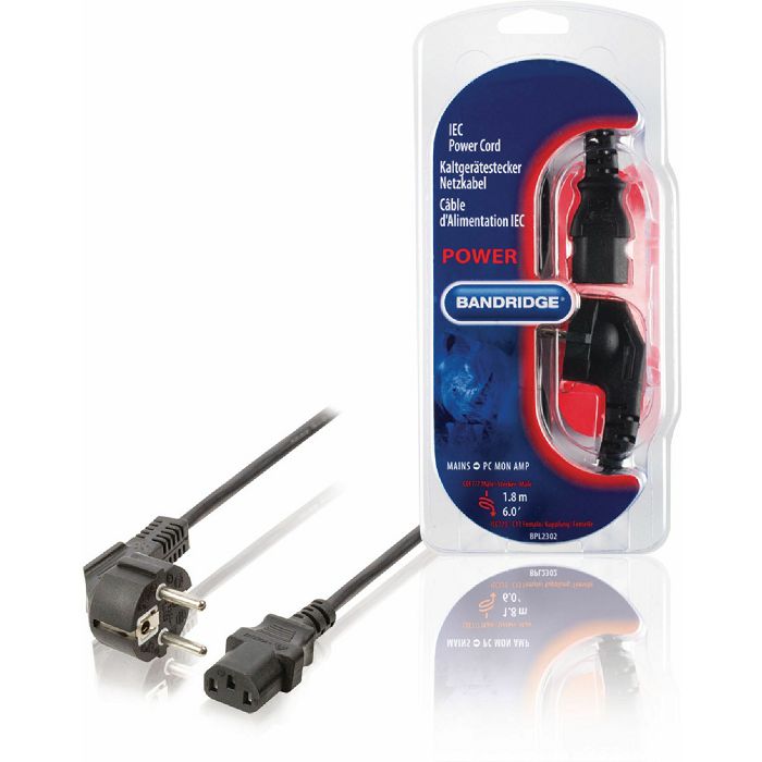 Kabel BANDRIDGE BPL2302 strujni šuko, 1.8m-0