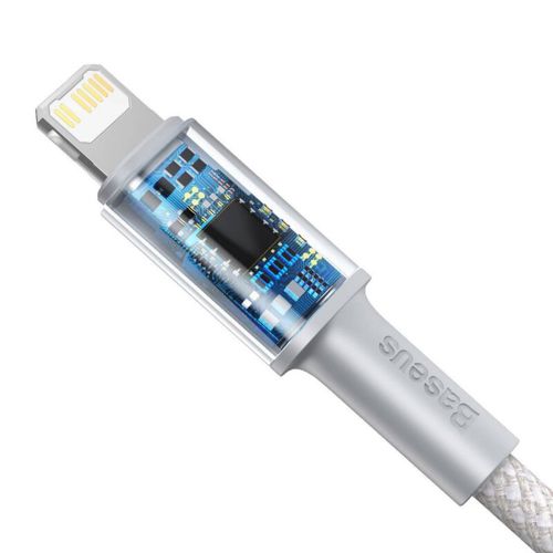 Kabel BASEUS, USB-C na Lightning, 20W, Woven, 200cm, PD, FS, White, CATLGD-A02-2
