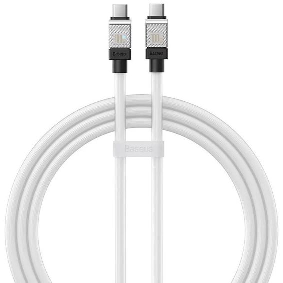 Kabel BASEUS, USB-C na USB-C, 100W, 100cm, White, CAKW000202-0