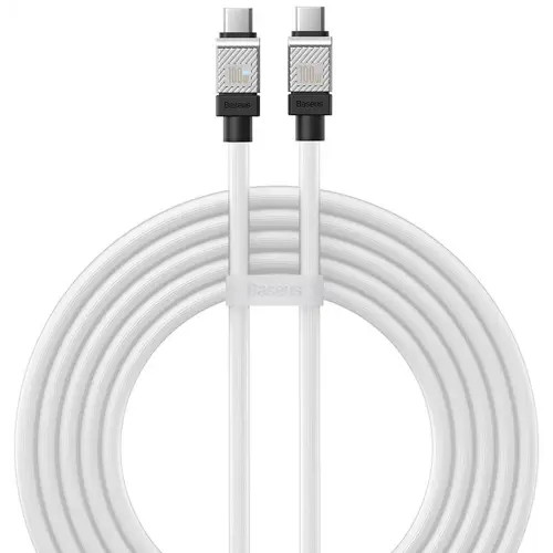Kabel BASEUS, USB-C na USB-C, 100W, 200cm, White, CAKW000302-1