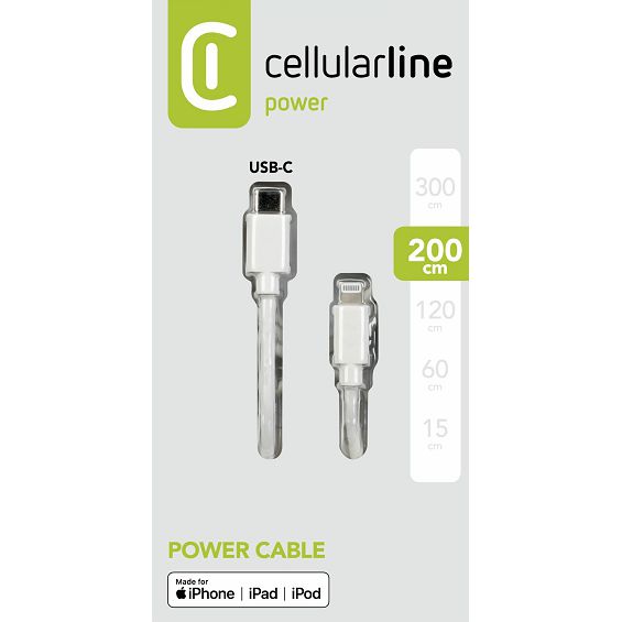 Kabel CELLULARLINE Type-C to lightning 2 M-2