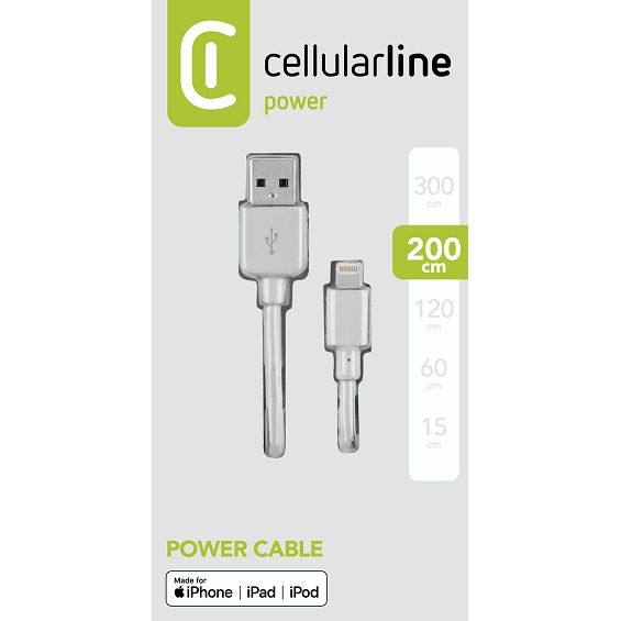 Kabel za mobitel CELLULARLINE USB iPhone lightning 2m-2