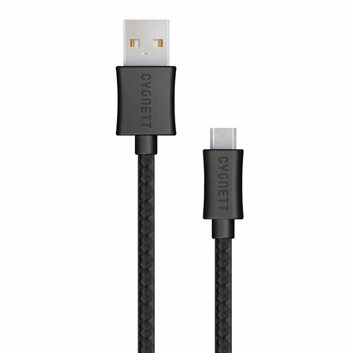 Kabel CYGNETT USB na Micro USB, pleteni crni-1