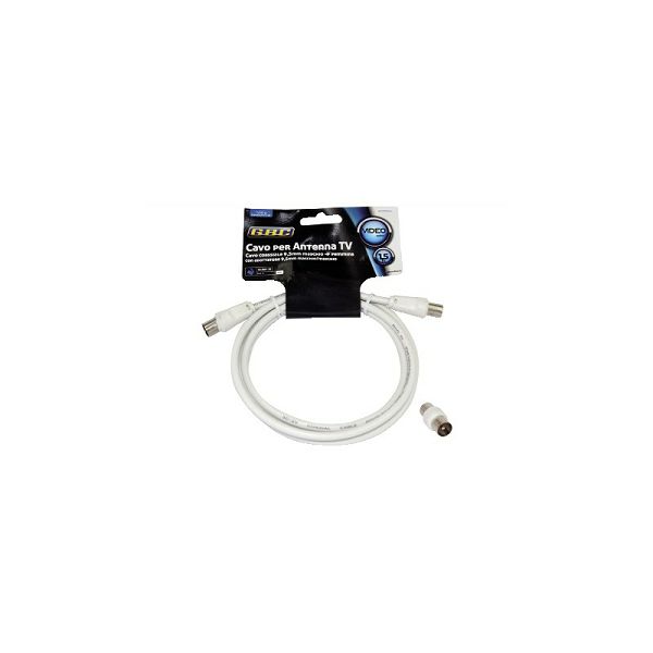 Antenski kabel GBC + 9.5mm m/m adapter bijeli, 10.0m-0