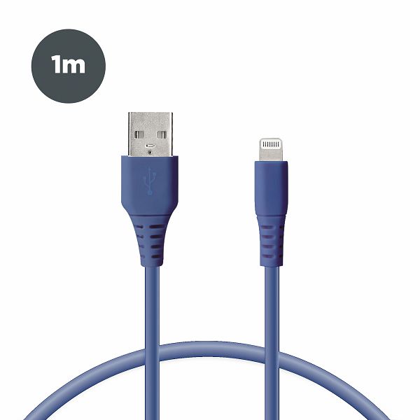 Kabel KSIX USB-A na lightning, 1.m plavi