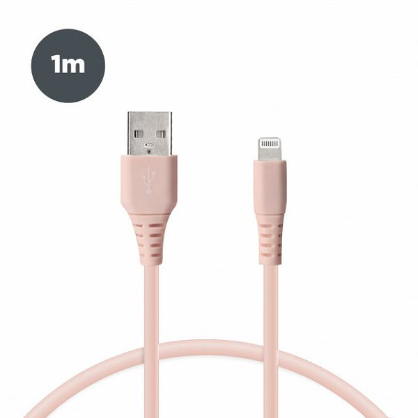 Kabel KSIX USB-A na lightning, 1.m rozi-0