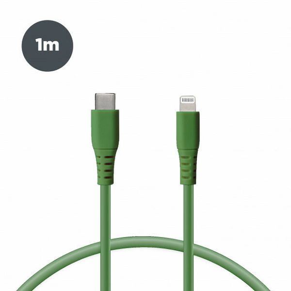 Kabel KSIX USB-C na lightning, 1.m zeleni-0