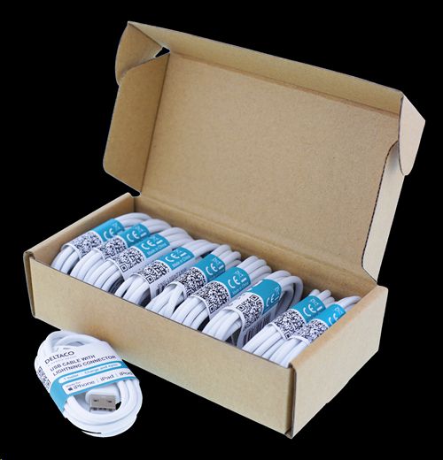 Kabel lightning DELTACO, GNG-LIGHT1MW, 1m bijeli-0
