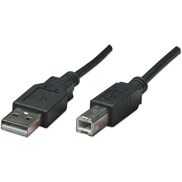 Kabel MANHATTAN USB 2.0 - A Male / B Male, 5M crna-1