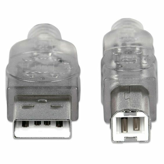 Kabel MANHATTAN USB 2.0 A /B, 1.8M, prozirni-2