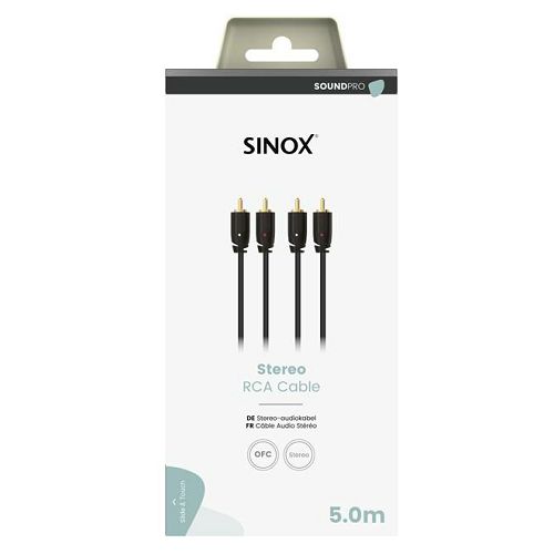 Kabel SINOX PRO Sound (2 RCA-2 RCA, 5.0m) crni-1